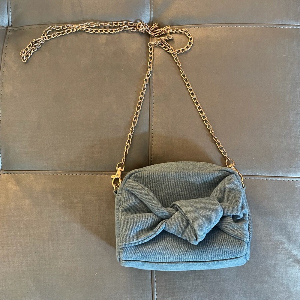 Denim mini bag